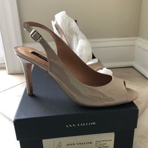 Ann Taylor Nude sling back heels